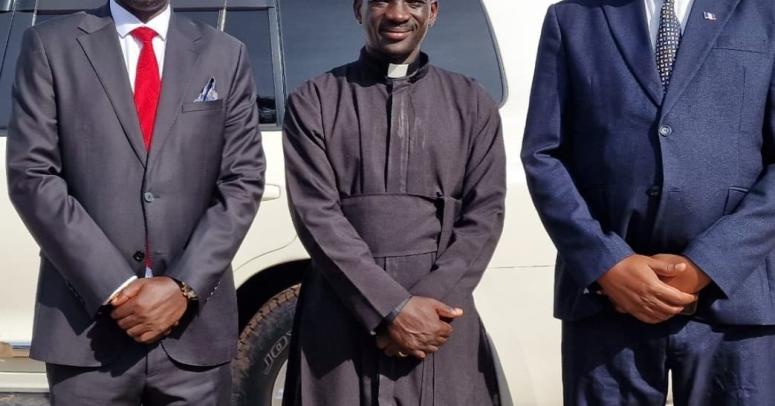 Area Mp, Vicar Rev. Mukiibi Paul and the Mayor Luweero Town Council